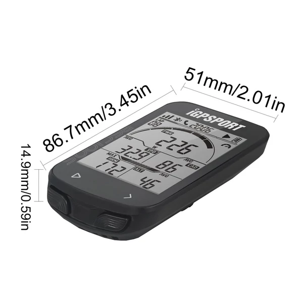 IGPSPORT BSC100S 2,6 hüvelykes GPS kijelző ciklus vezeték nélküli sebességmérő, digitális stopper IPX7 vízálló