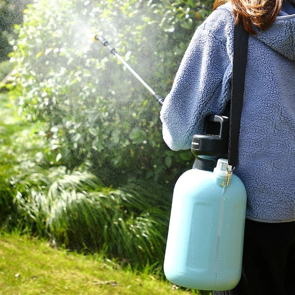 Kézi elektromos permetező öntözőkanna porlasztó öntözőpalack, vízpermetező USB újratölthető - Kék, változat 1