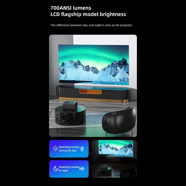 Lenovo Thinkplus Air H6 mini projektor 1080P 700 ANSI Lumens házimozi