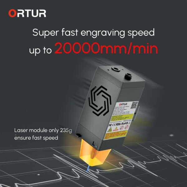 Ortur Laser Master 3 10W lézergravír + 448x400mm lézervágó alumínium munkaasztal + OAP1.0 lézeres levegő segédszivattyú + 4db FFT1.0 összecsukható lábak