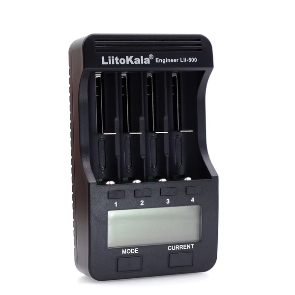 LiitoKala Lii-500 4 nyílásos LCD legokosabb akkumulátortöltő