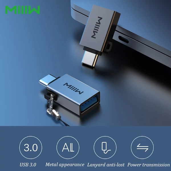 MIIIW USB Type-C OTG Adapter Type-C USB 3.0 kábel átalakító gyors átvitel - Szürke