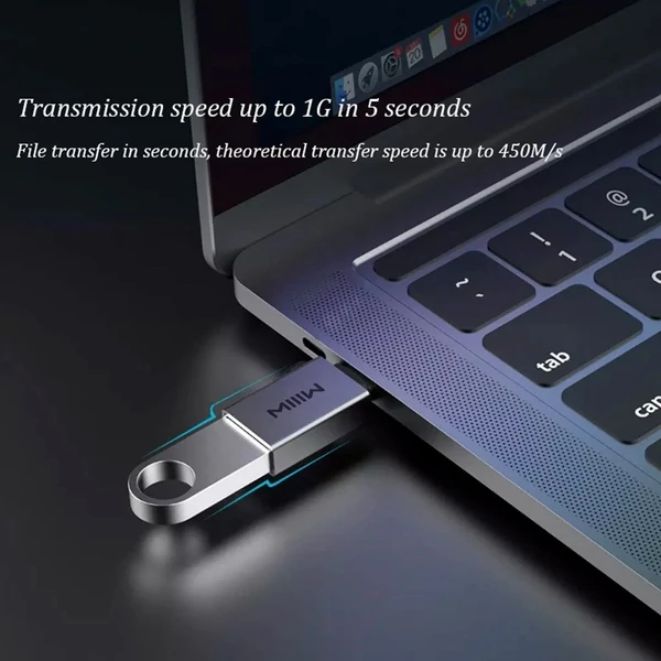 MIIIW USB Type-C OTG Adapter Type-C USB 3.0 kábel átalakító gyors átvitel - Szürke