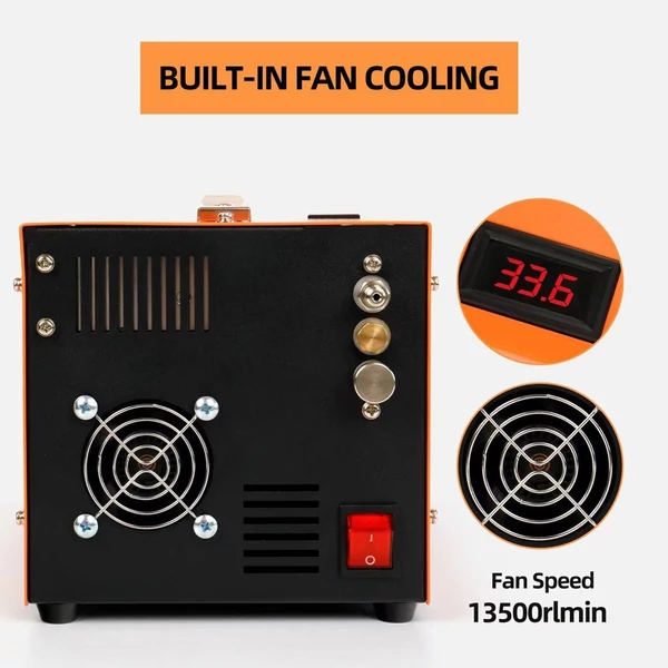 Intelligens hordozható 4500PSI nagynyomású LED kijelzős légkompresszor hűtőventillátorral kültéri autógumi felfújó szivattyú 220V