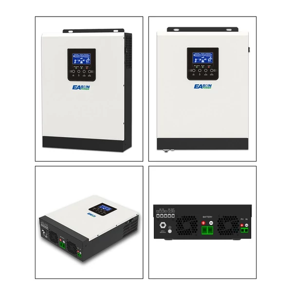 3000VA 2400W MPPT szoláris inverter 24V 40A tiszta szinuszos töltővezérlő otthoni napelemes rendszerhez