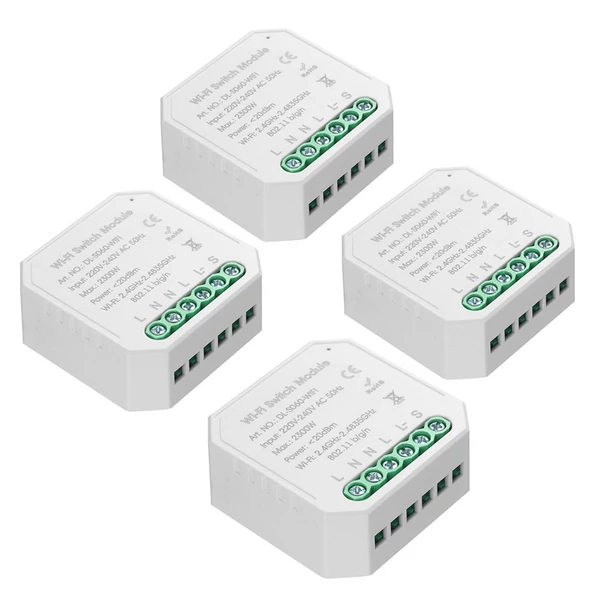 Tuya MINI DIY egyirányú intelligens kapcsoló - 4 db
