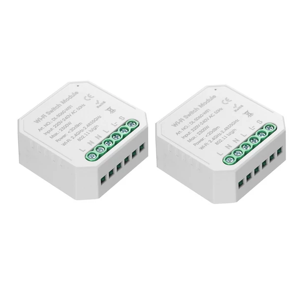 Tuya MINI DIY egyirányú intelligens kapcsoló - 2 db