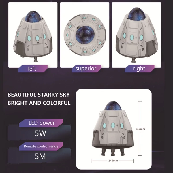 Space Capsule Star projektor légkör éjjeli lámpa