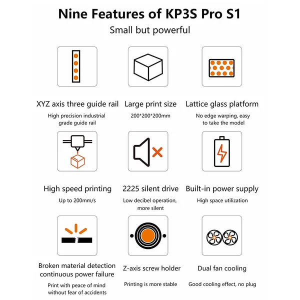 KINGROON KP3S PRO S1 3D nyomtató