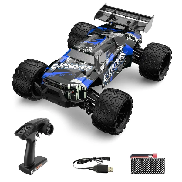1/14 2.4GHz 45km/h távirányítós autó 4WD mászóautó - Kék, 2 akkumulátor