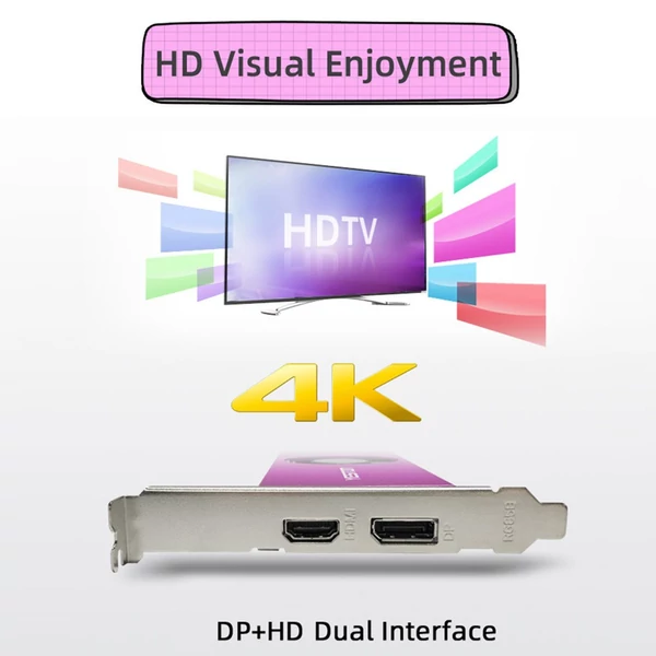 Yeston RX6400-4GD6 LP grafikus kártya 4G/64bit/GDDR6 memória 2039-2321MHz magfrekvenciás 4K felbontású hűtőventilátor HD+DP kimeneti portok