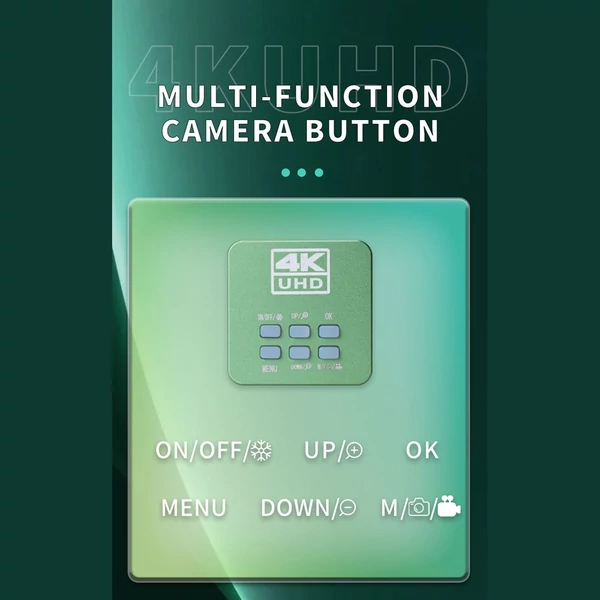 4K Clear Definition 7X digitális zoom mikroszkóp kamera Ipari laboratórium észlelt képfelvételi videorögzítő