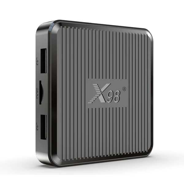 X98Q Android 11.0 Smart TV Box Amlogic S905W2 UHD 4K médialejátszó 2.4G/5G kétsávos WiFi AV1 VP9 H.265 dekódoló távirányító - 8GB