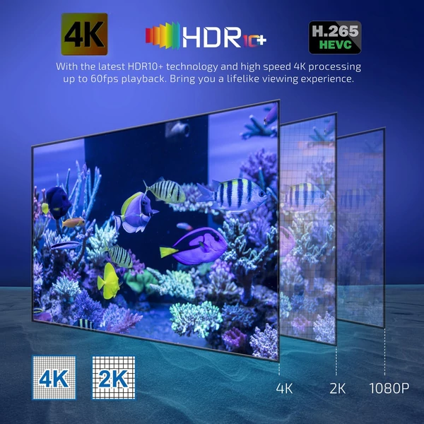 X98Q Android 11.0 Smart TV Box Amlogic S905W2 UHD 4K médialejátszó 2.4G/5G kétsávos WiFi AV1 VP9 H.265 dekódoló távirányító - 8GB