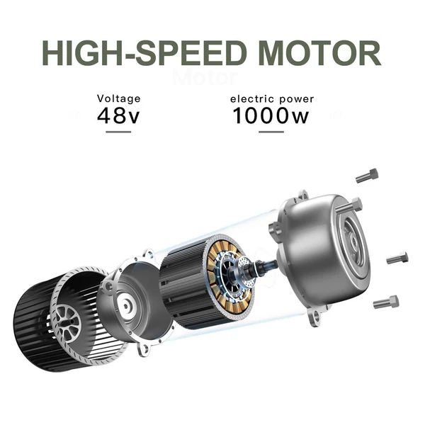 BEZIOR XF001 Plus elektromos 20*4,0 hüvelykes havas hegyikerékpár 1000 W motor 100 km maximális hatótáv 25°-os mászási képesség - Katonai zöld