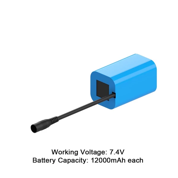 7,4V 12000mAh újratölthető csereakkumulátor horgászcsali csónakhoz - 1db