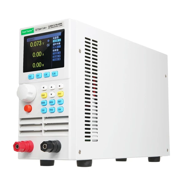 East Tester ET5411A+ programozható egycsatornás DC elektronikus terhelésű 500V 15A 400W teszter CC CV CR CP CC+CV CR+CV mód 2,8 hüvelykes TFT LCD képernyő akkumulátor és LED teszter