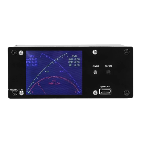 0,4MHz-60MHz 0,1mW-1KW állóhullámmérő 2,4 hüvelykes TFT érintőkijelző SWR PWR rövidhullámmérő