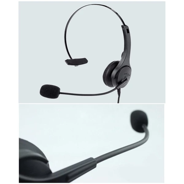 Egyoldalas USB vezetékes headset Call Center monó fejhallgató