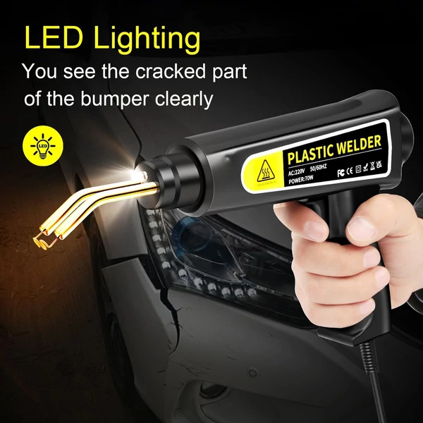 70 W-os műanyag hegesztőgép forró tűzőgép műanyag javító készlet