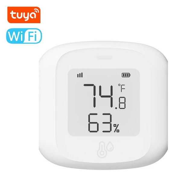 Tuya digitális kijelzős hőmérséklet páratartalom teszter APP távolról vezérelhető intelligens csatolású higrotermográf - WiFi