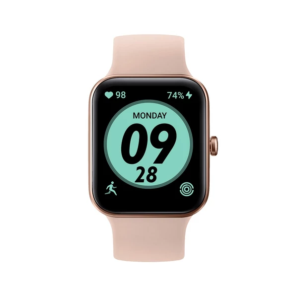 ID207 1,69 hüvelykes TFT-LCD képernyős okosóra fitneszkövető 5 ATM vízállóval - Pink