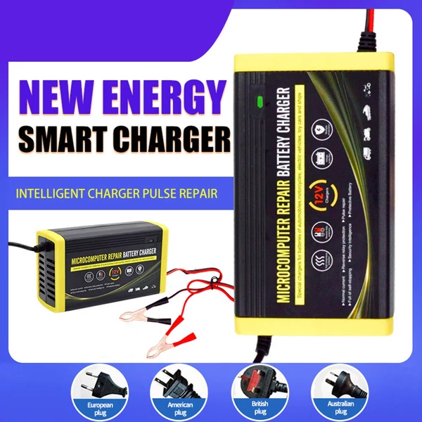 12V 6A autós intelligens javító töltő