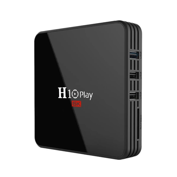 H10 PLAY Smart TV Box Android 9.0 Allwinner H6 Cortex-A53 négymagos 64 bites 2.4G WiFi támogatás TF kártya H.265 dekódoló 6K HD médialejátszó készlet - 4GB/64GB