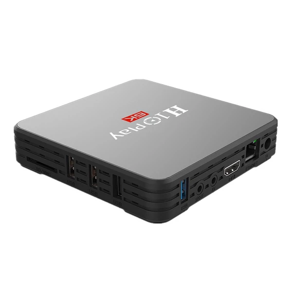 H10 PLAY Smart TV Box Android 9.0 Allwinner H6 Cortex-A53 négymagos 64 bites 2.4G WiFi támogatás TF kártya H.265 dekódoló 6K HD médialejátszó készlet - 4GB/64GB