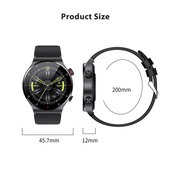 QW33 1,28 hüvelykes sport okosóra IP67 vízálló BT5.1 fitneszkövető többfunkciós, Android5.0/iOS10.0 kompatibilis - Fekete, változat 2