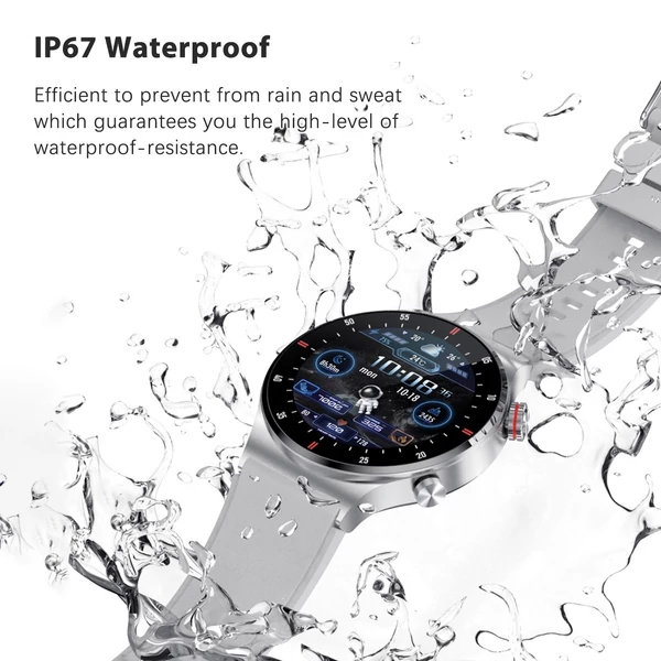 QW33 1,28 hüvelykes sport okosóra IP67 vízálló BT5.1 fitneszkövető többfunkciós, Android5.0/iOS10.0 kompatibilis - Fekete, változat 2