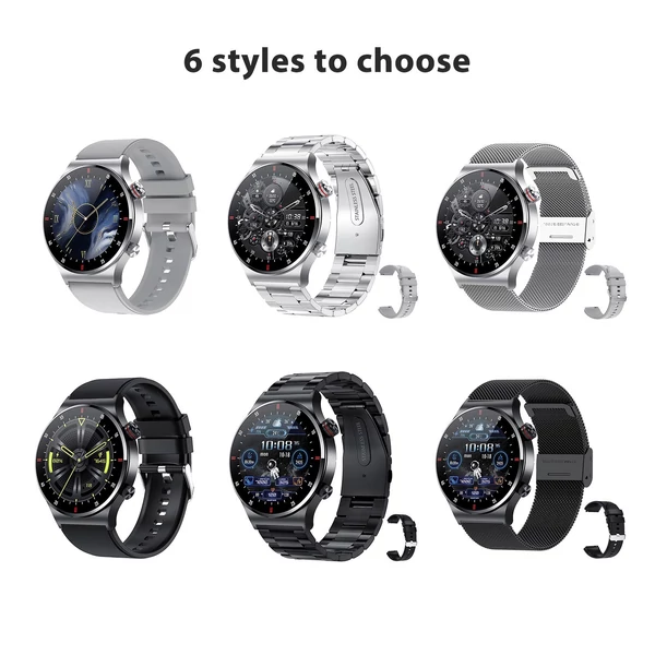 QW33 1,28 hüvelykes sport okosóra IP67 vízálló BT5.1 fitneszkövető többfunkciós, Android5.0/iOS10.0 kompatibilis - Ezüst, változat 3