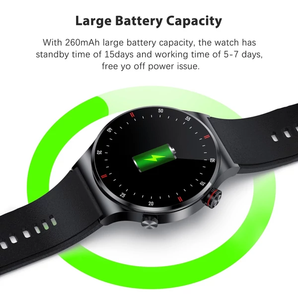 QW33 1,28 hüvelykes sport okosóra IP67 vízálló BT5.1 fitneszkövető többfunkciós, Android5.0/iOS10.0 kompatibilis - Ezüst, változat 3