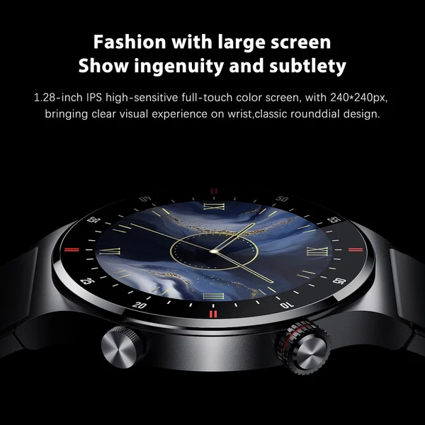 QW33 1,28 hüvelykes sport okosóra IP67 vízálló BT5.1 fitneszkövető többfunkciós, Android5.0/iOS10.0 kompatibilis - Ezüst, változat 3