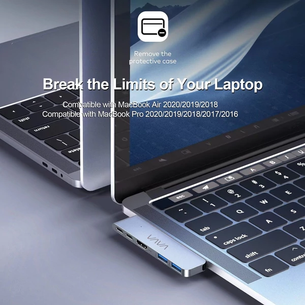 VAVA 5-in-2 USB-C hub VA-UC019 többportos adapter MacBook Air MacBook Pro-hoz