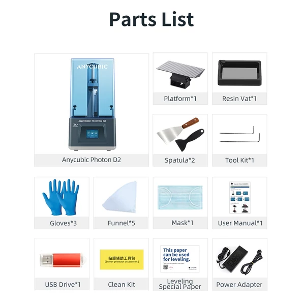 Anycubic Photon D2 3D nyomtató DLP Resin 3D nyomtatógép