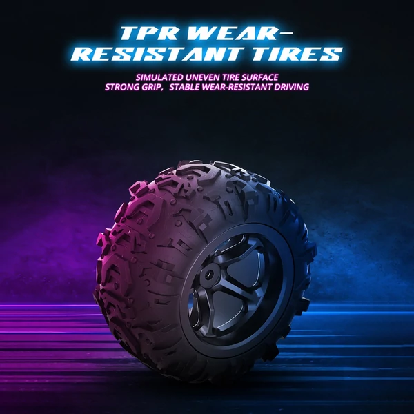 1:22 Teljes léptékű, 2,4 GHz-es távirányítós kisteherautó, 30 km/h, négykerék-hajtás - Sárga, 2 akkumulátor