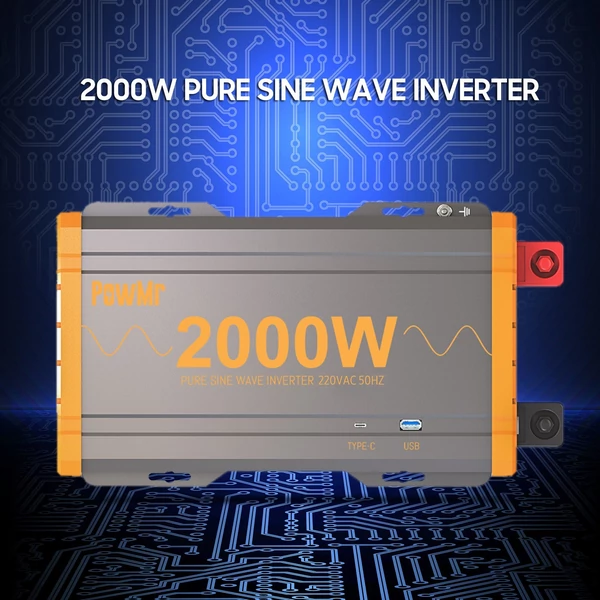 Tiszta szinuszos inverter 2000 W 12 V DC bemenet 220 V AC kimenet 12 V DC - 220 V AC átalakító hálózaton kívüli napelem