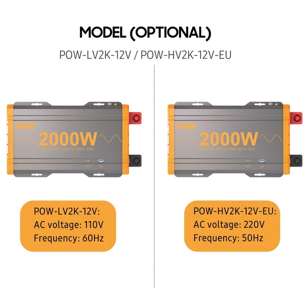 Tiszta szinuszos inverter 2000 W 12 V DC bemenet 220 V AC kimenet 12 V DC - 220 V AC átalakító hálózaton kívüli napelem