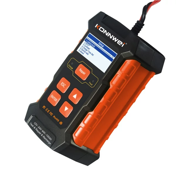 KONNWEI KW520 12V 24V autó akkumulátor teszter töltő és akkumulátor javító szerszám