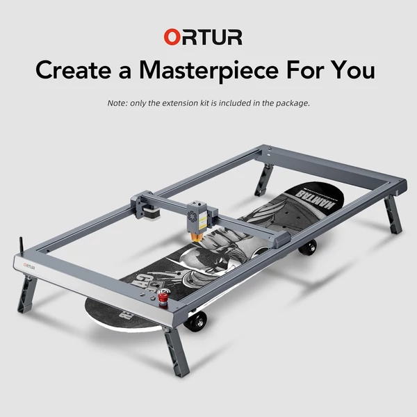 Ortur Laser Master 3 10W lézergravírozó + 448x400mm lézervágó alumínium munkaasztal + Y tengely hosszabbító készlet + 4db FFT1.0 összecsukható láb