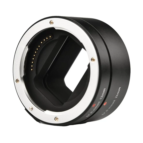 Automatikus bővítő 12 mm + 24 mm R rögzítésű makrócső készletek, amelyek kompatibilisek a Canon RF rögzítésű objektívekkel és a Canon R5/R6/R7/R10 - Fekete