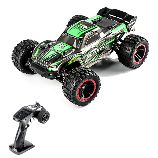 HBX 2105A 1:14 4WD 2,4 GHz távirányítós teherautó 75 km/h sebességű terepjáró - Zöld, 3 akkumulátor