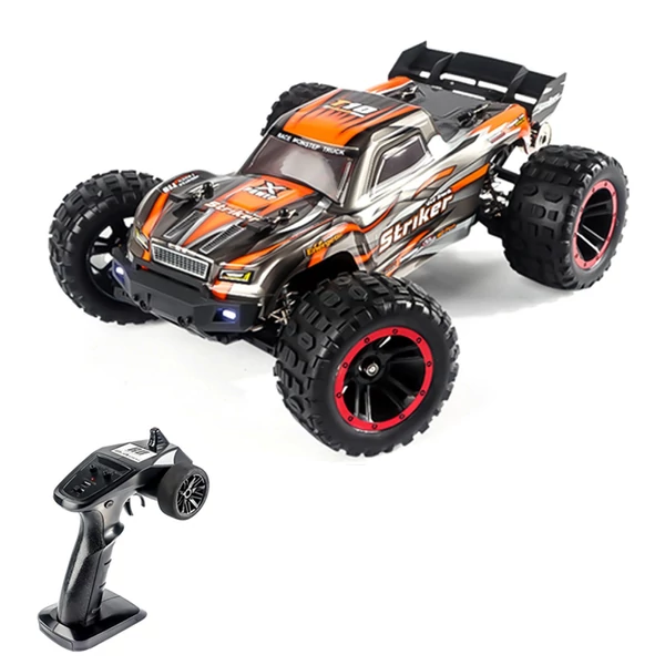 HBX 2105A 1:14 4WD 2,4 GHz távirányítós teherautó 75 km/h sebességű terepjáró - Narancs, 3 akkumulátor