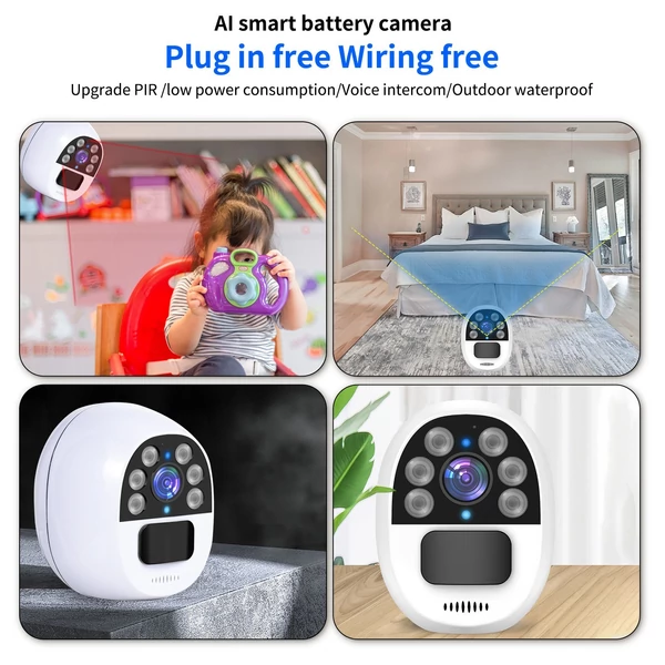 1080P WiFi napelemes biztonsági kamera