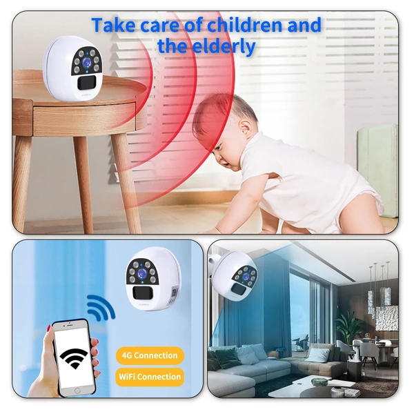 1080P WiFi napelemes biztonsági kamera
