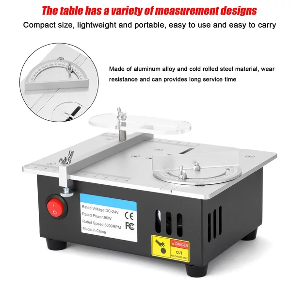 Mini multifunkcionális elektromos fűrész famegmunkáló asztali esztergagép