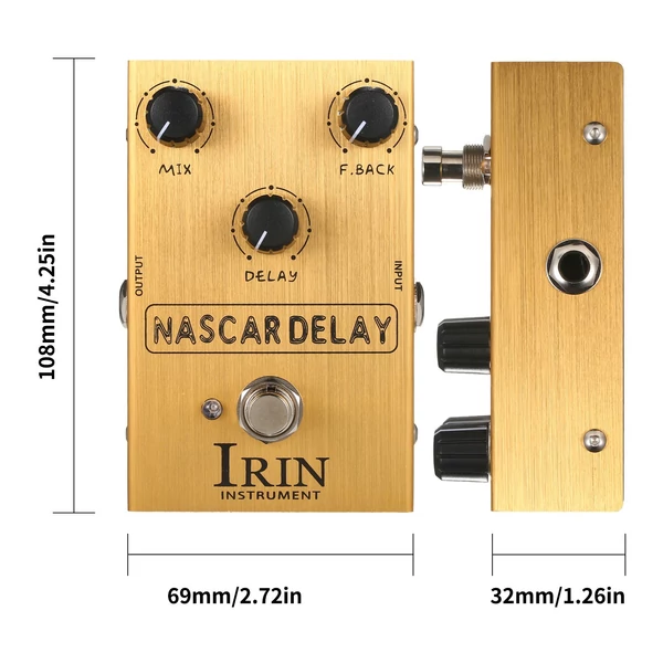 IRIN Delay gitár effekt pedál elektromos gitárhoz - NASCAR DELAY