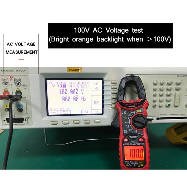 HABOTEST digitális bilincsmérő automatikus hatótávolságú multiméter feszültségmérő AC/DC feszültségáram mérése - HT206B