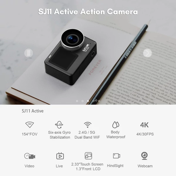 SJCAM SJ11 Active 4K 20MP kettős érintőképernyős akciókamera